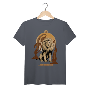Nome do produtoCamiseta (Algodão Peruano) - A Very Nervous Lion (Leão Covarde)