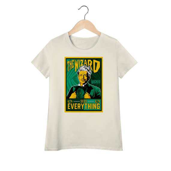 Camiseta Feminina (Algodão Peruano) - The Wizard Sees Everything