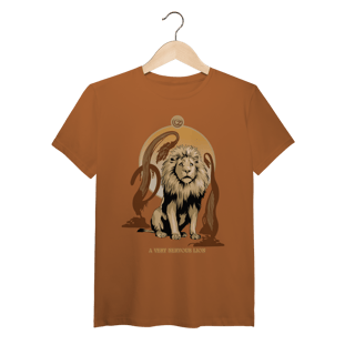 Nome do produtoCamiseta (Algodão Peruano) - A Very Nervous Lion (Leão Covarde)