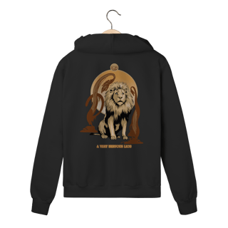 Nome do produtoMoletom Com Zíper - A Very Nervous Lion (Leão Covarde)