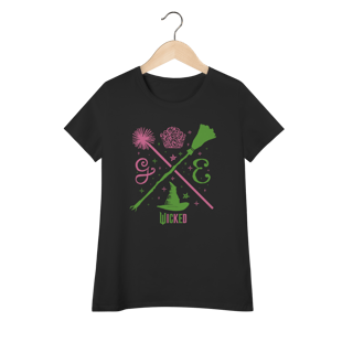 Nome do produtoCamiseta Feminina (Algodão Peruano) - Elphaba & Glinda