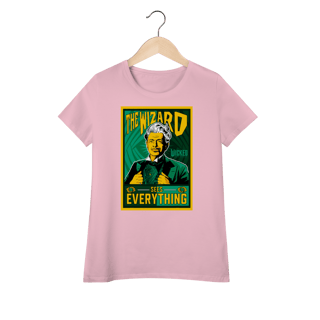 Nome do produtoCamiseta Feminina (Algodão Peruano) - The Wizard Sees Everything