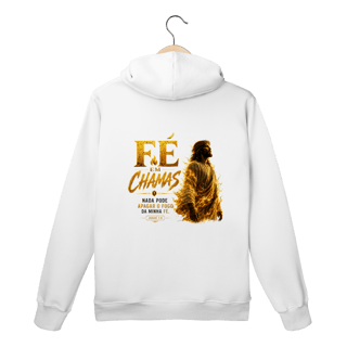 Nome do produto Moletom Canguru Fé em Chamas – Edição Premium | Josué 1:9