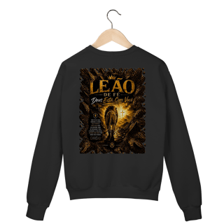 Nome do produto Moletom Leão de Fé – Deus Está Com Você | Josué 1:9