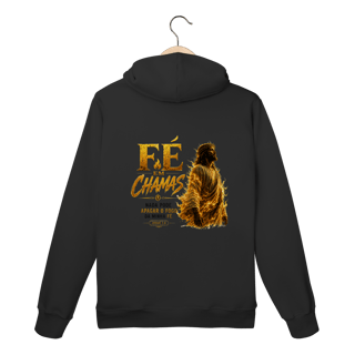Moletom Canguru Fé em Chamas – Edição Premium | Josué 1:9