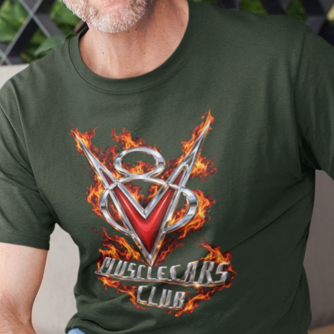 Nome do produto: Camiseta V8 Muscle Car Club PIMA – Potência, Tradição e Sofisticação!