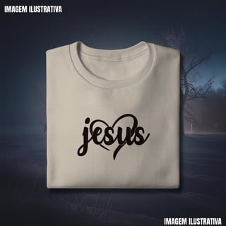 Nome do produtoMoletom Fechado Amor Divino: JESUS (Coração) | DTF HD Unissex