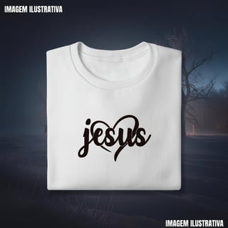 Nome do produtoMoletom Fechado Amor Divino: JESUS (Coração) | DTF HD Unissex
