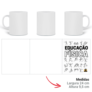 Nome do produto Caneca Modalidades lado esquerdo