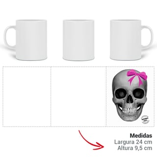 Nome do produto Caneca LadySkull esquerdo