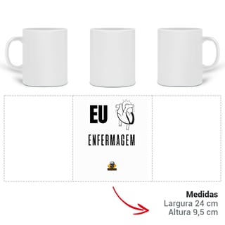 Nome do produto Caneca Eu <3 Enfermagem