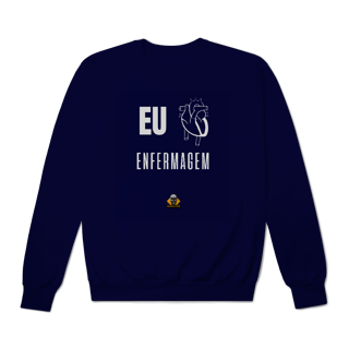 Nome do produto Moletom Eu <3 Enfermagem