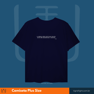 Nome do produto Camiseta Plus Size Aguentar e Seguir