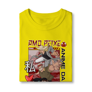 Nome do produto Camiseta Infantil Canal Amo Peixe – Anime da Roça  Arte original criada por artista humano