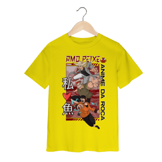 Nome do produto Camiseta Infantil Canal Amo Peixe – Anime da Roça  Arte original criada por artista humano