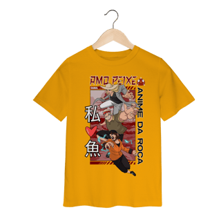 Nome do produto Camiseta Infantil Canal Amo Peixe – Anime da Roça  Arte original criada por artista humano