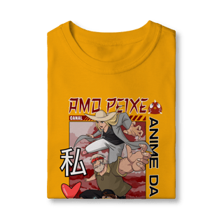 Nome do produto Camiseta Infantil Canal Amo Peixe – Anime da Roça  Arte original criada por artista humano