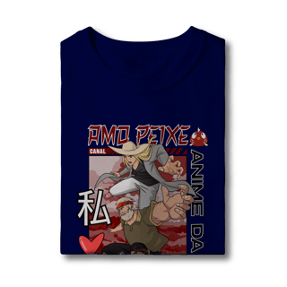 Nome do produto Camiseta Infantil Canal Amo Peixe – Anime da Roça  Arte original criada por artista humano