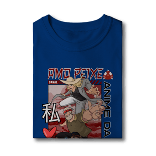 Nome do produto Camiseta Infantil Canal Amo Peixe – Anime da Roça  Arte original criada por artista humano