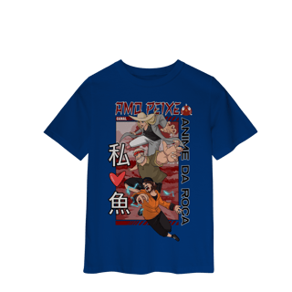 Nome do produto Camiseta Infantil Canal Amo Peixe – Anime da Roça  Arte original criada por artista humano