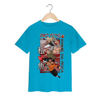 Nome do produto Camiseta Infantil Canal Amo Peixe – Anime da Roça  Arte original criada por artista humano