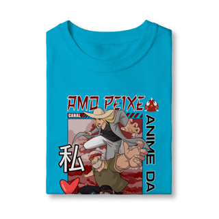 Nome do produto Camiseta Infantil Canal Amo Peixe – Anime da Roça  Arte original criada por artista humano