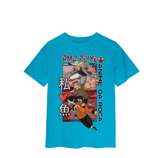 Nome do produto Camiseta Infantil Canal Amo Peixe – Anime da Roça  Arte original criada por artista humano
