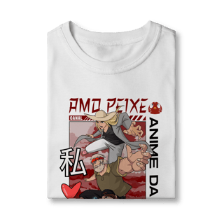 Nome do produto Camiseta Infantil Canal Amo Peixe – Anime da Roça  Arte original criada por artista humano