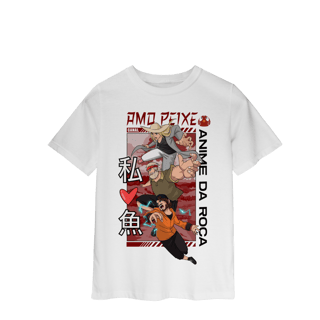 Nome do produto Camiseta Infantil Canal Amo Peixe – Anime da Roça  Arte original criada por artista humano