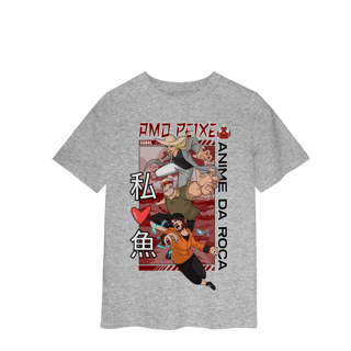 Nome do produto Camiseta Infantil Canal Amo Peixe – Anime da Roça  Arte original criada por artista humano
