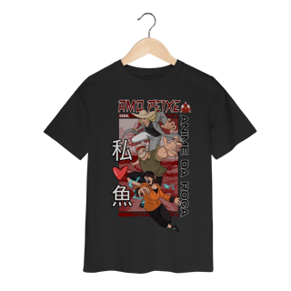 Nome do produto Camiseta Infantil Canal Amo Peixe – Anime da Roça  Arte original criada por artista humano