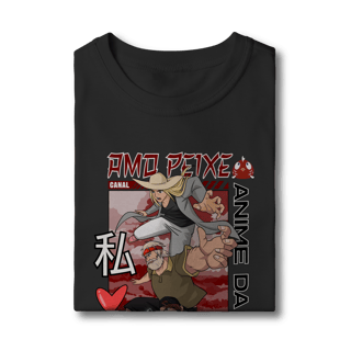 Nome do produto Camiseta Infantil Canal Amo Peixe – Anime da Roça  Arte original criada por artista humano