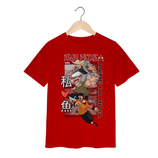 Nome do produto Camiseta Infantil Canal Amo Peixe – Anime da Roça  Arte original criada por artista humano