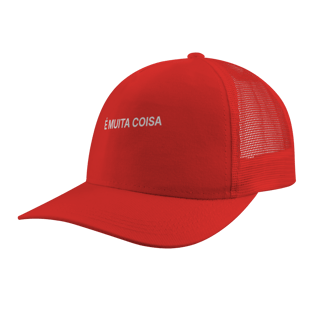 Nome do produto É Muita Coisa | Boné Americano com Tela