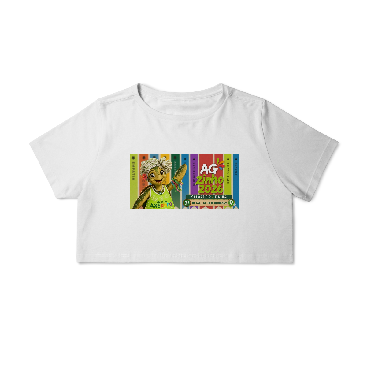 Camisa Cropped -  Edição Especial AGzinho Bahia/2026 - Logo Axé