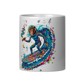 Caneca Macaco Surfer