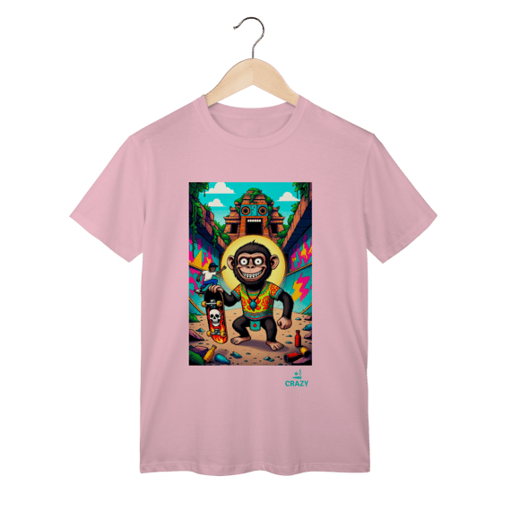 Camiseta Macaco Skatista