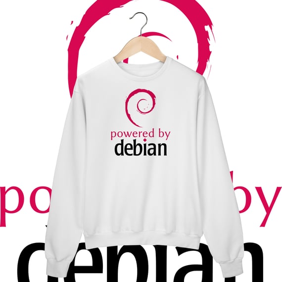 POWERED BY DEBIAN 4 - MOLETOM FECHADO