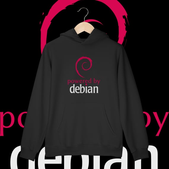POWERED BY DEBIAN 3 - MOLETOM CANGURU