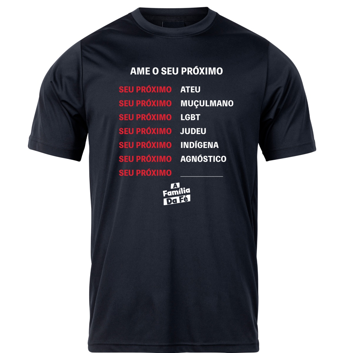 Nome do produto: Camisa PRIME - FILME A FAMÍLIA DA FÉ 