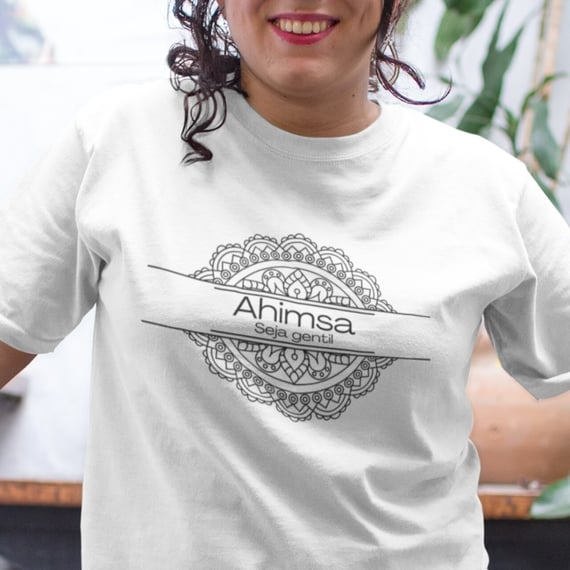 Camiseta Yoga Plus Size Ahimsa – Seja Gentil