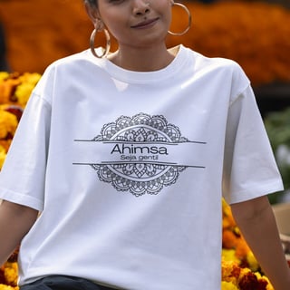 Camiseta Yoga Oversized Ahimsa – Seja Gentil