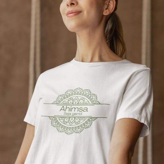 Camiseta Yoga Tradicional Ahimsa – Seja Gentil