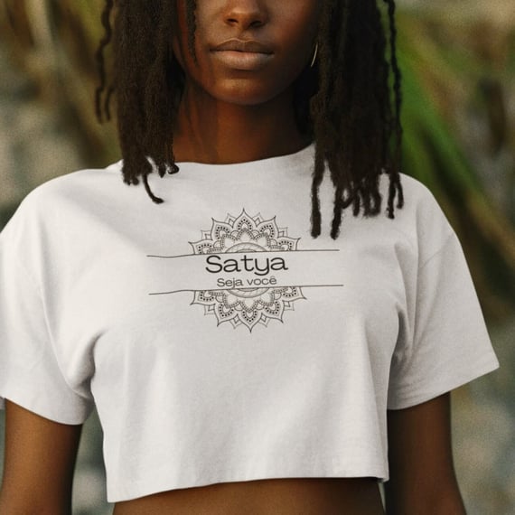 Camiseta Yoga Cropped Satya – Viva Sua Verdade