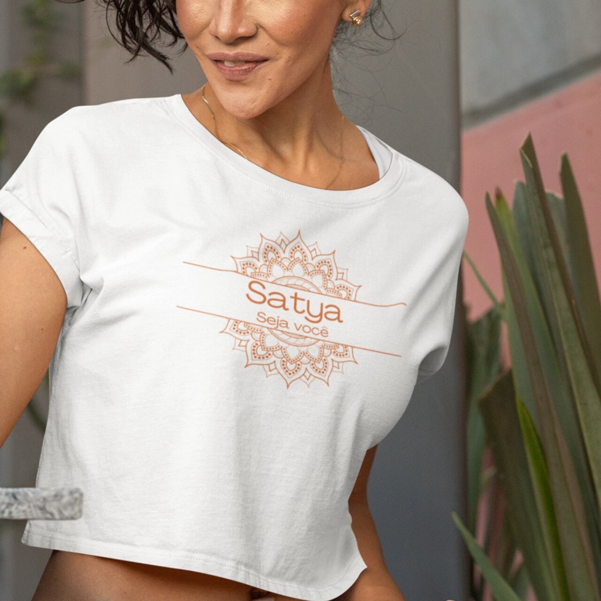 Camiseta Yoga Cropped Satya – Viva Sua Verdade