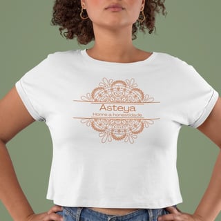 Camiseta Yoga Cropped Asteya – Viva com Integridade