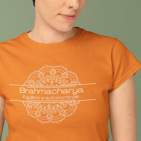 Camiseta Yoga Babylong Brahmacharya, Foque no Essencial