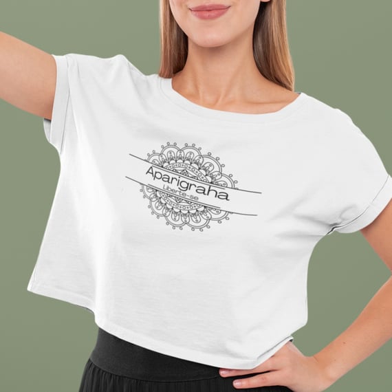 Camiseta Yoga Cropped Aparigraha, Liberte o que Não te Serve 