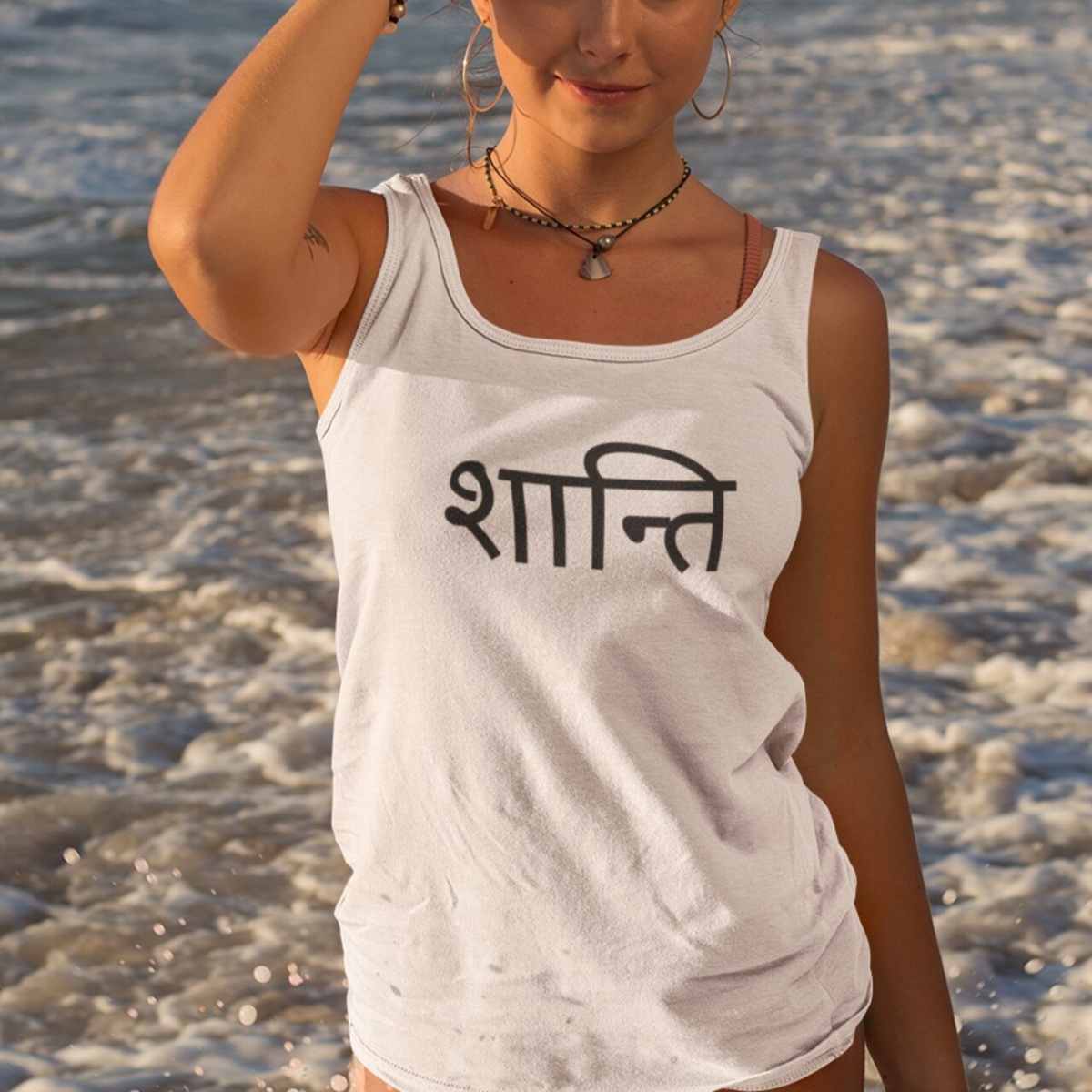 Nome do produto: Regata Yoga Feminina Shanti – Sport Dry Fit UV