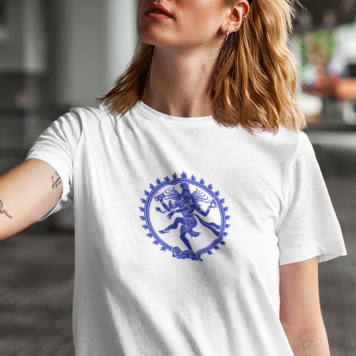 Camiseta Yoga Tradicional Algodão Pima Shiva Nataraja